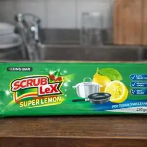 Dish Wash Soap – Scrub Lex Super Lemon 230g Long Bar | Powerful Grease Remover in Pakistan