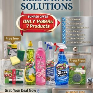 Scrublex All-in-One Cleaning Bundle Pack – 7 Essential Home Cleaning Products Deal in Pakistan (Rs.1499 Offer)in 2026